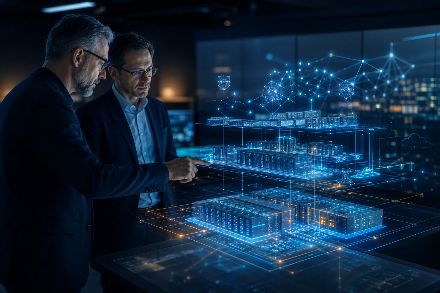Technology architects planning a modern datacenter and network architecture
