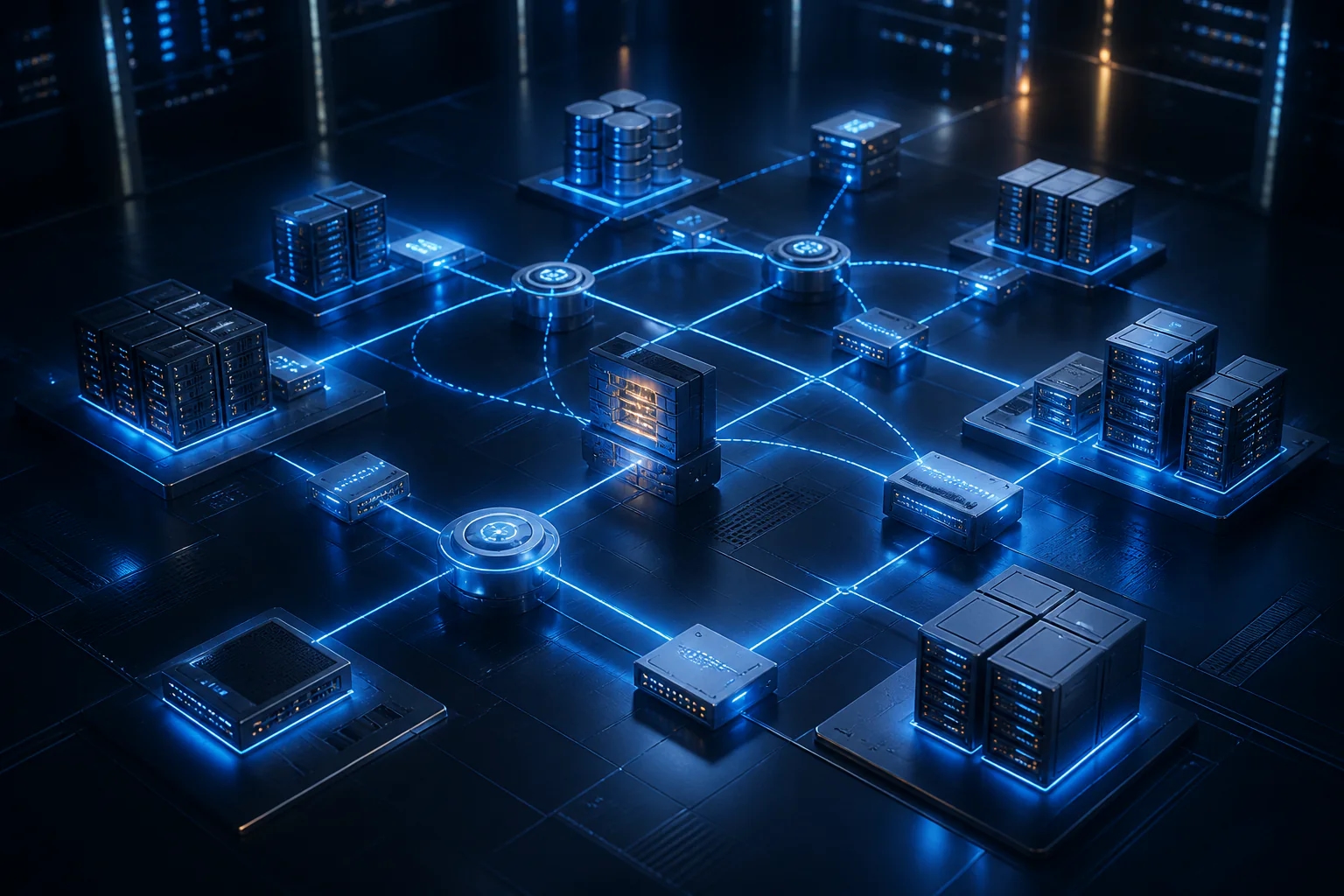 Topology Network Lab multi-vendor kết nối trên nền tảng Datacenter bảo mật